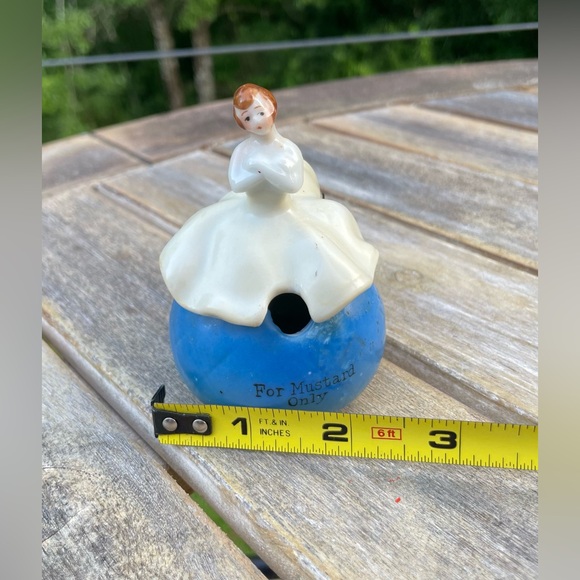 Vintage Art Deco 1920S Porcelain Half Doll, Mustard Jar, Naughty Flapper Girl - Picture 9 of 9